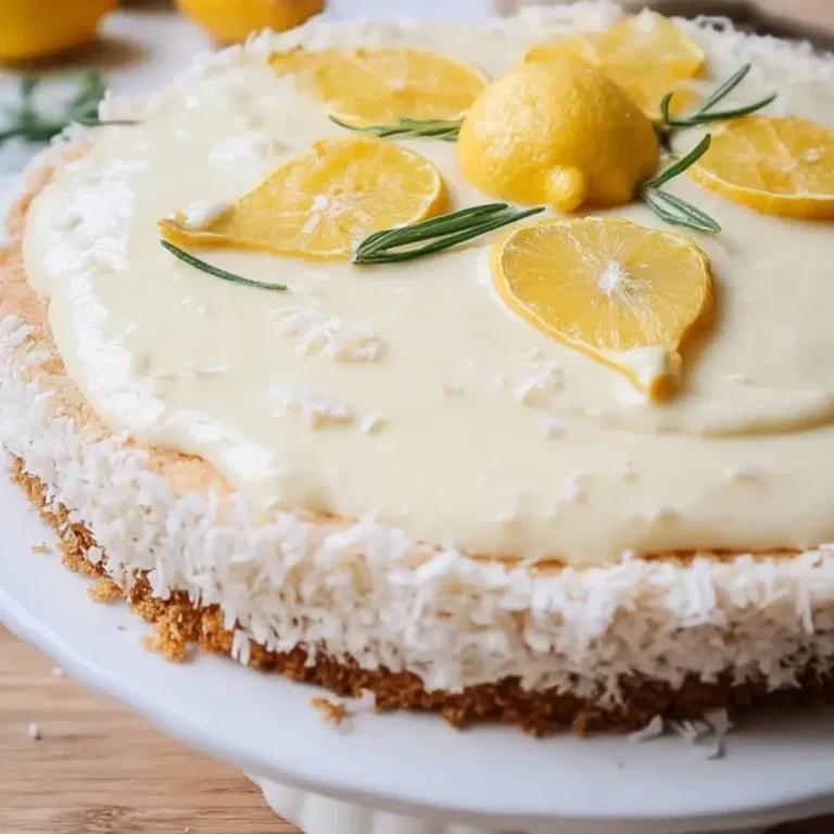 Frische Zitronen Kokos Torte