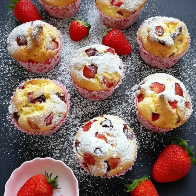 Frischkäse Muffins mit Erdbeeren – Bestes Rezept – Muma’s Kitchen