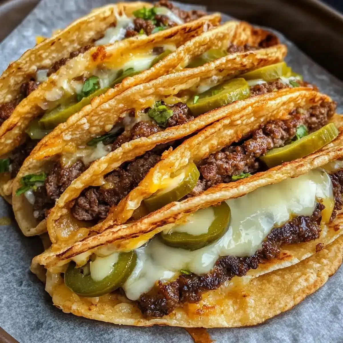 Frittierte Smash-Burger-Tacos