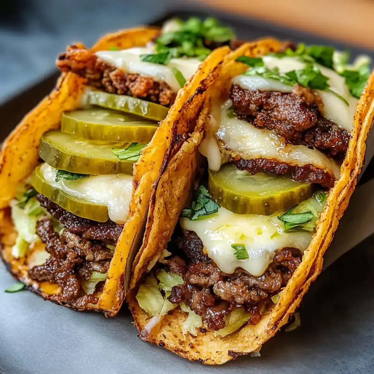 Frittierte Smash-Burger-Tacos