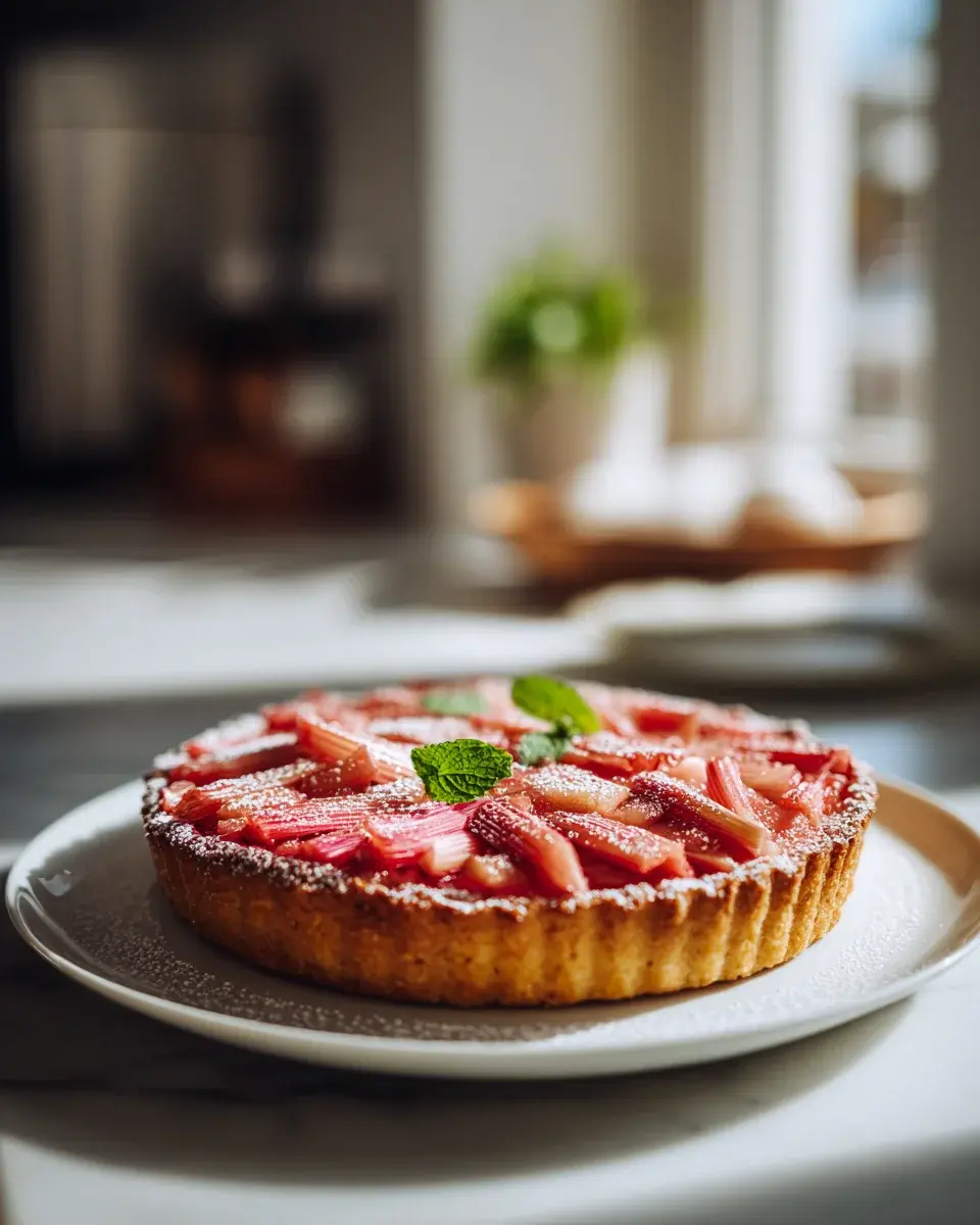 Frühlingshafte Rhabarber Tarte Rezept