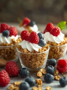 Frühstücks-Granola-Tassen für gesunde Morgenfreude