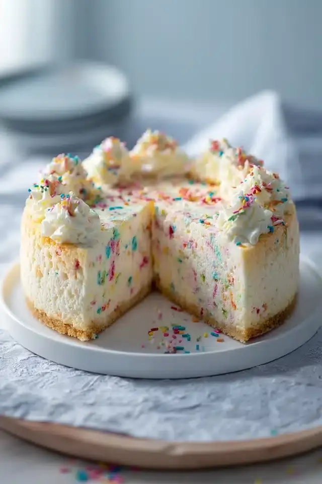 Funfetti Käsekuchen ohne Backen