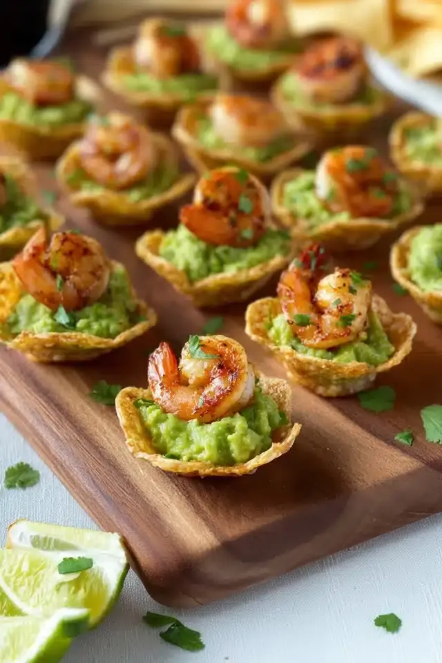 Garnelen Guacamole Bites