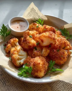 Gebackener Blumenkohl mit Kräuterkruste