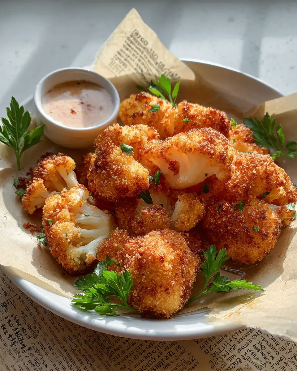 Gebackener Blumenkohl mit Kräuterkruste