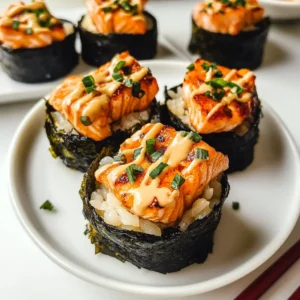 Gebratene Lachs Sushi Tassen