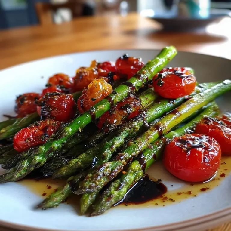 Gebratener Grüner Spargel Kirschtomaten