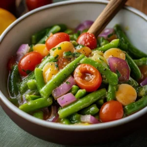 Gebratener Grüner Spargel mit Gartenkräuter-Ei-Dressing