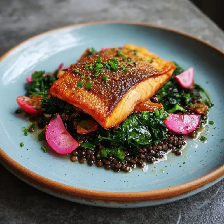 Gebratenes Forellenfilet auf Linsen-Bärlauch-Salat mit gebratenen Radieschen – LNNRW