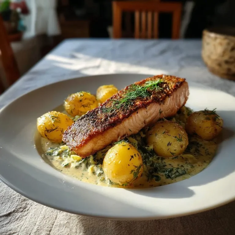 Gebratenes Lachsfilet Rahmwirsing Dillkartoffeln