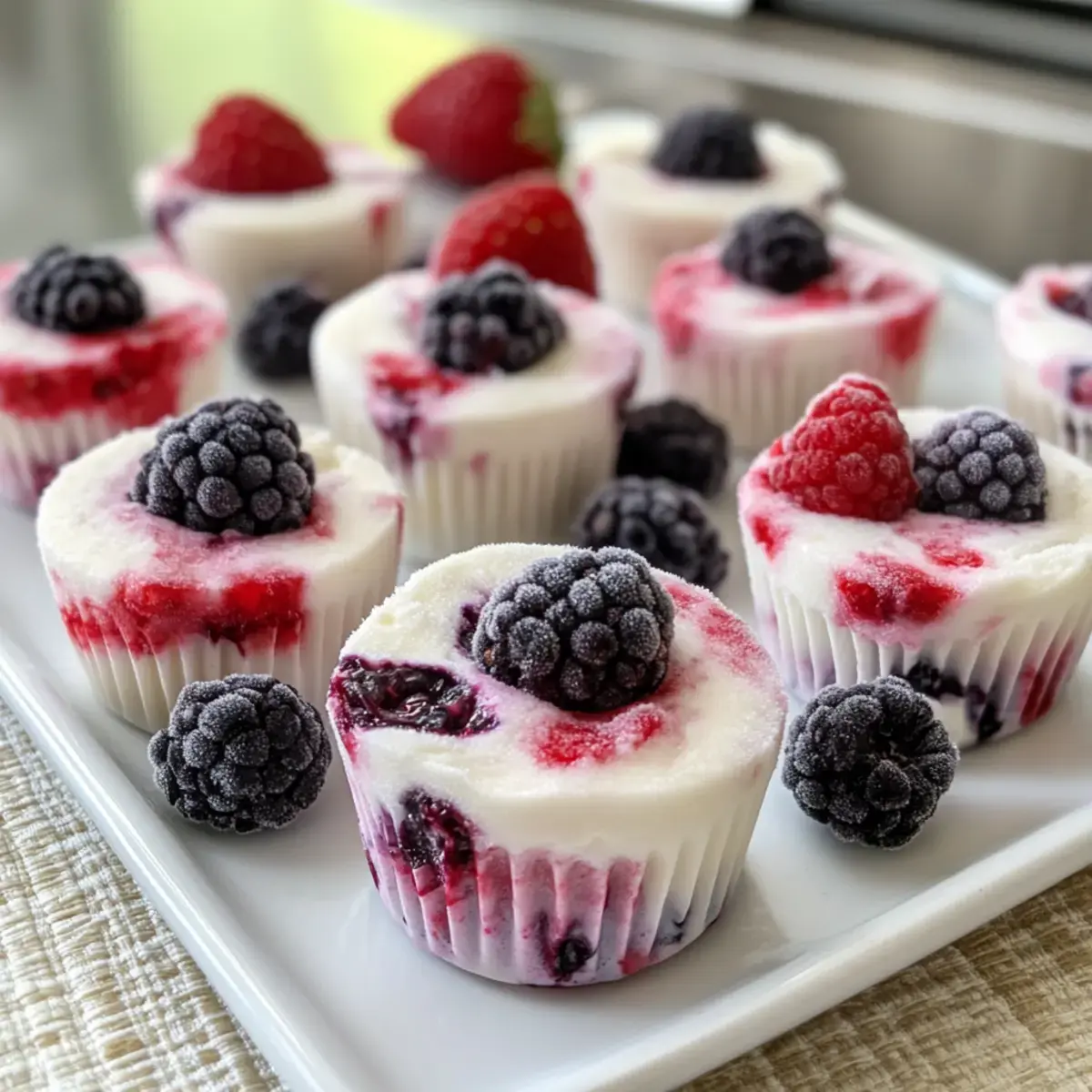 Gefrorene Joghurt-Beerenbissen