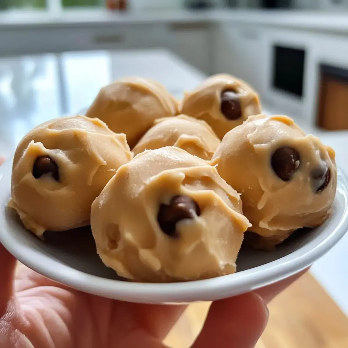 Gefrorene Joghurt Erdnussbutter Bissen