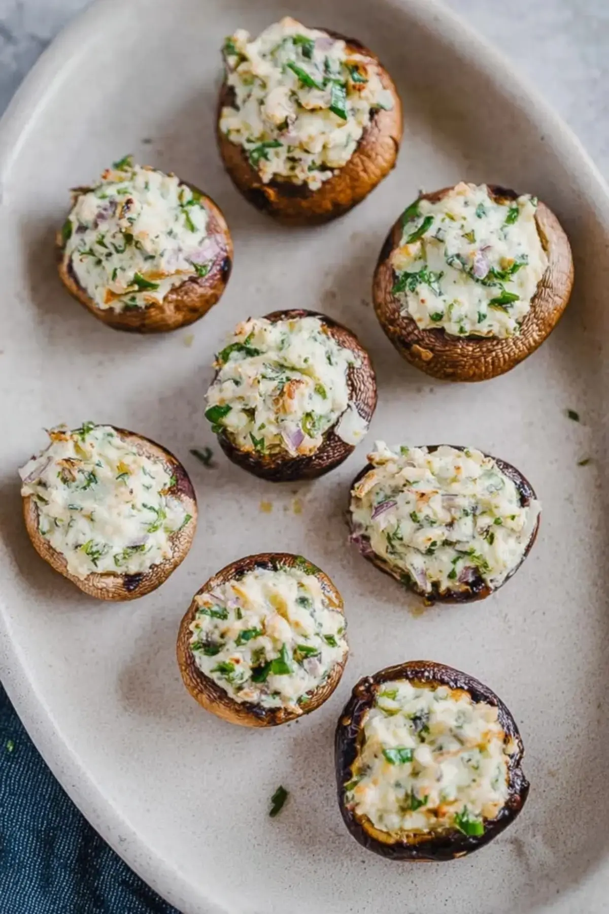 Gefüllte Champignons grillen