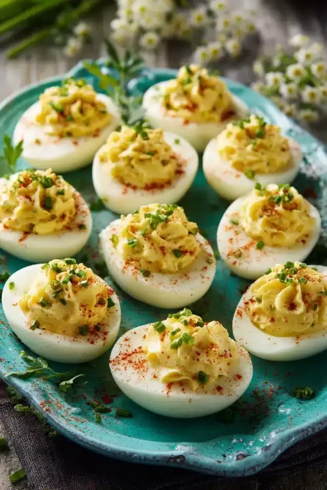 Gefüllte Eier Osterbrunch
