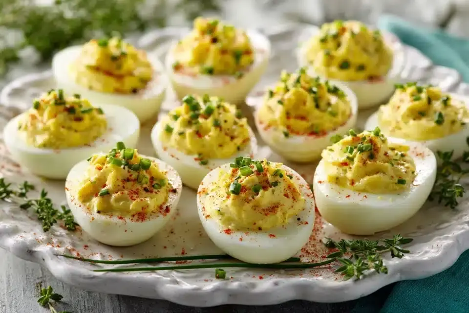 Gefüllte Eier Osterbrunch