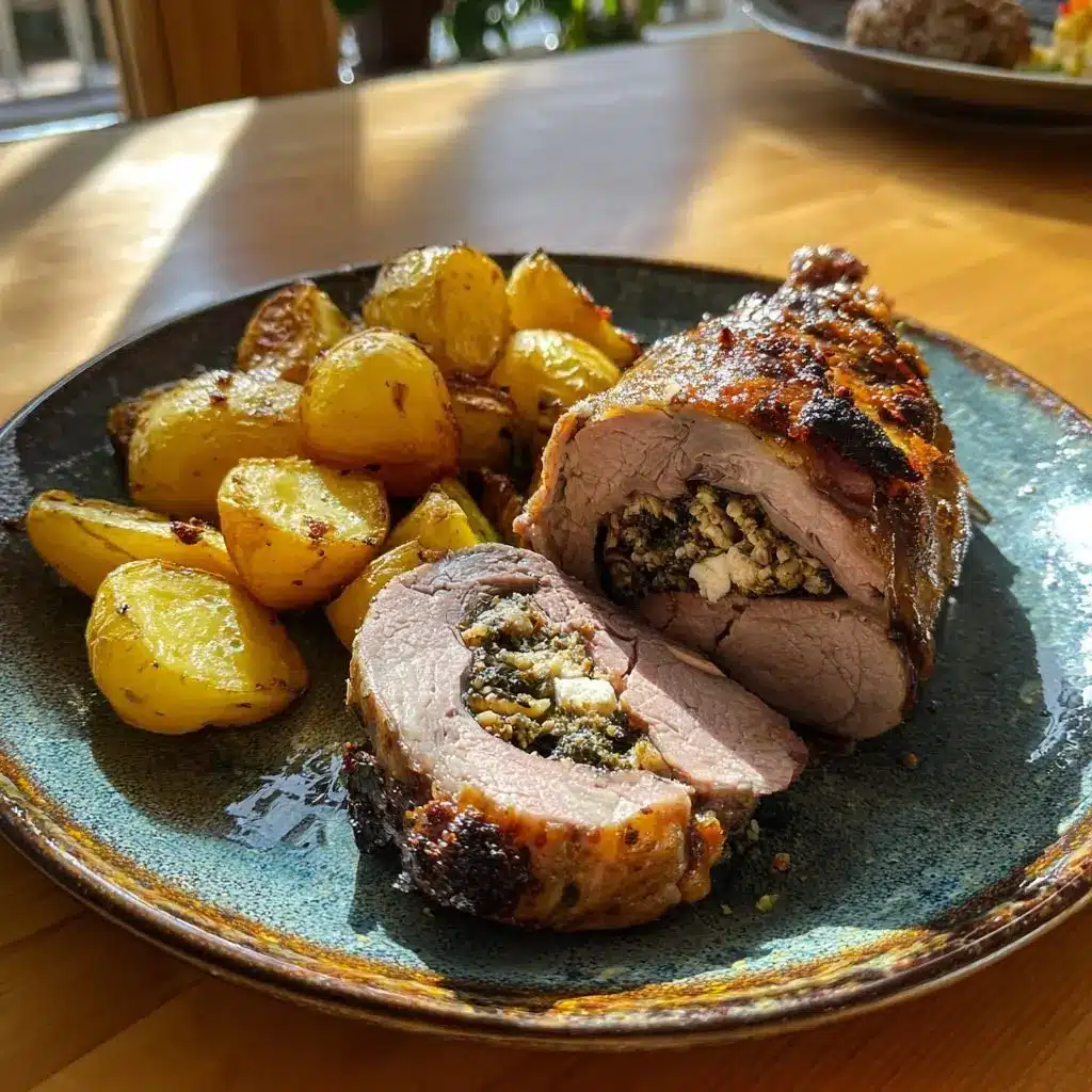 Gefüllte Lammschulter Kräuter Aprikosen