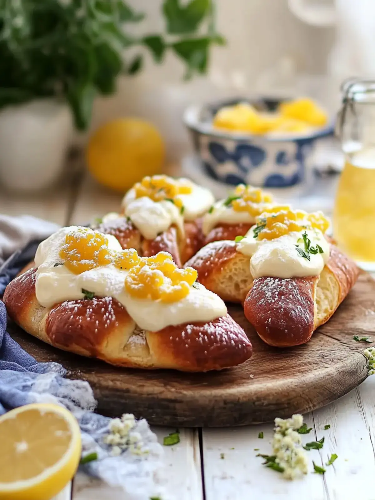 Gefüllte Laugenstangen Camembert Cabanossi