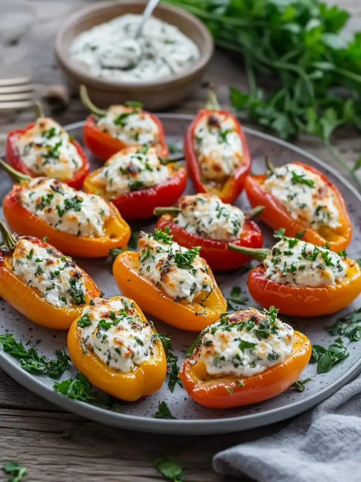 Gefüllte Mini-Paprika