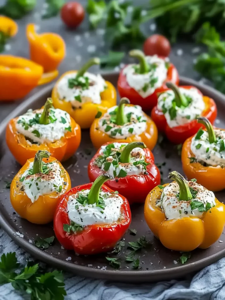 Gefüllte Mini-Paprika mit Frischkäse – Verführerischer Snack
