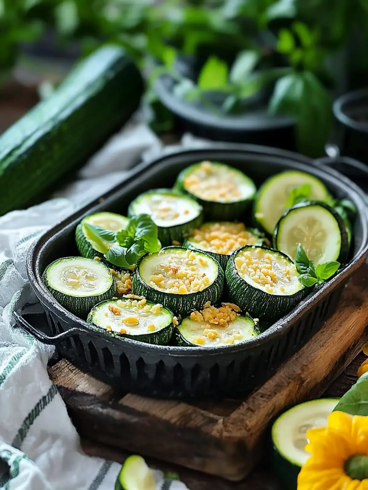 Gefyllte Zucchini Mini Bissen