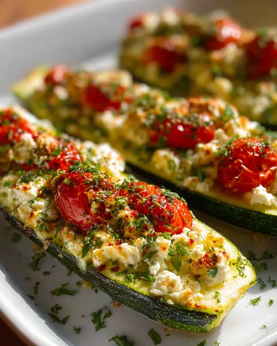 Gefüllte Zucchini mit Feta