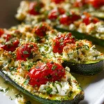 Gefyllte Zucchini mit Feta