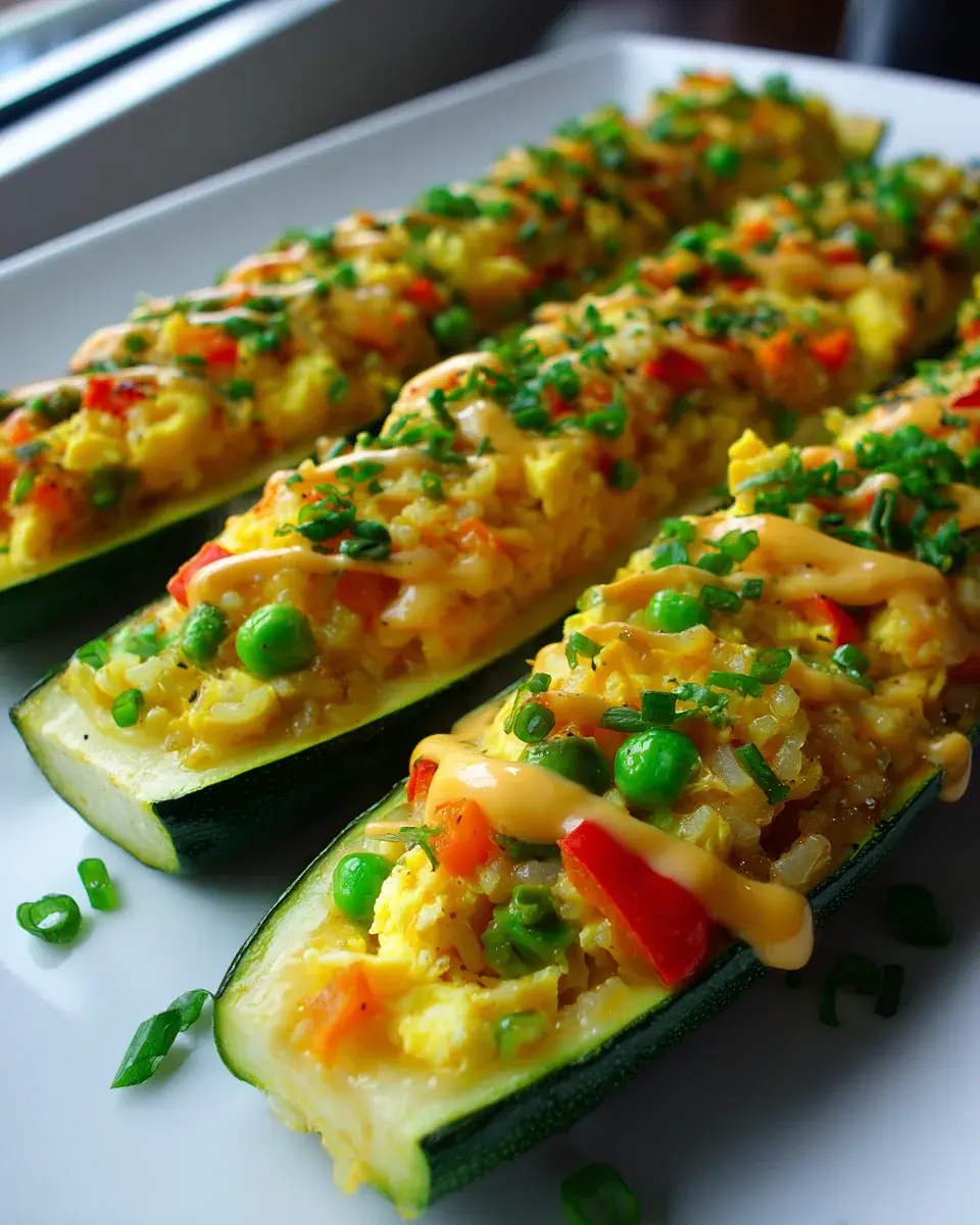 Gefüllte Zucchini mit Reis