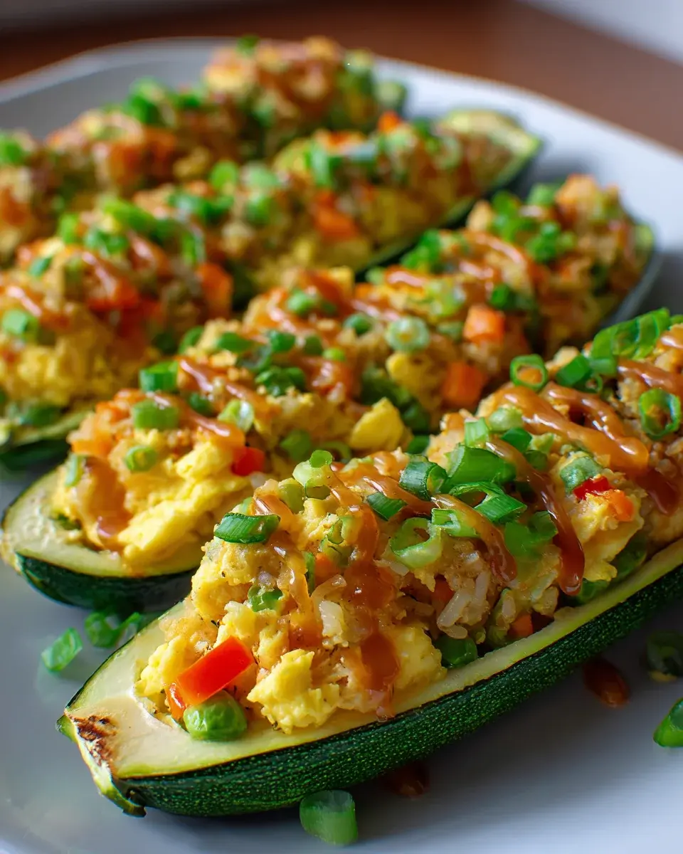 Gefüllte Zucchini mit Reis