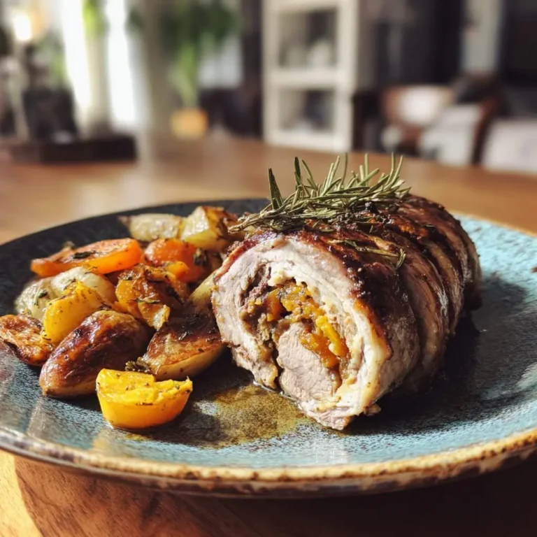 Gefüllter Lammrücken mit Aprikosen