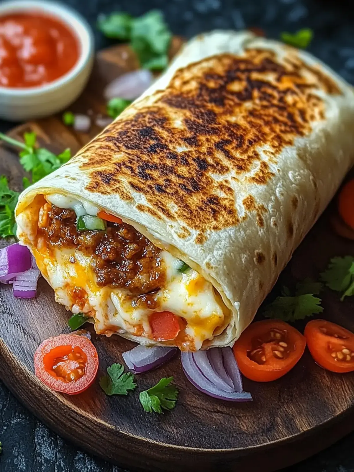 Gegrillter Käse-Burrito