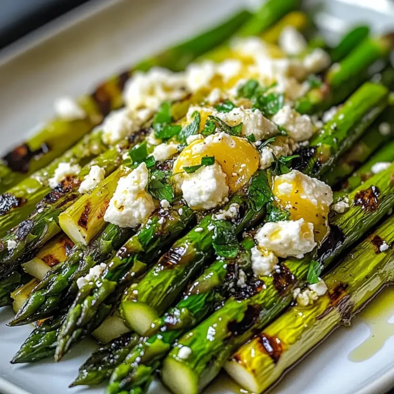 Gegrillter Spargel mit Zitrone und Feta