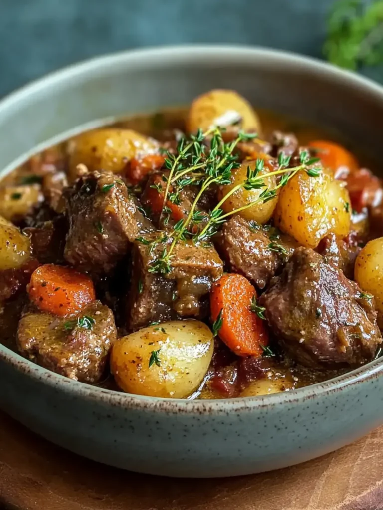 Gemütlicher Slow Cooker Cremiger Dijon Rindereintopf