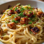 Geraeucherte Tofu Carbonara