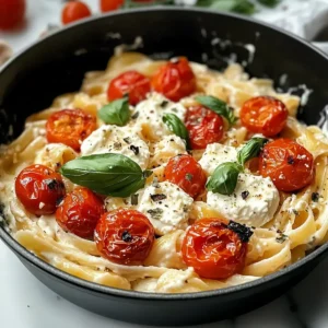 Geröstete Tomaten und Knoblauch Ricotta Pasta