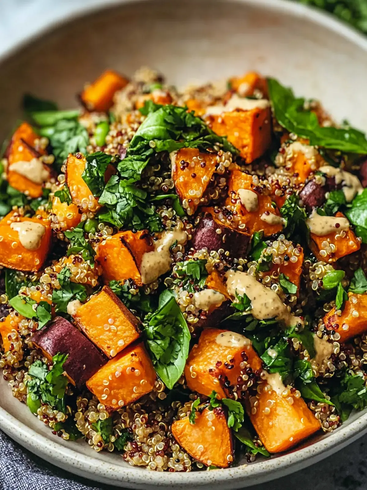 Gerösteter Süßkartoffel-Quinoa-Salat