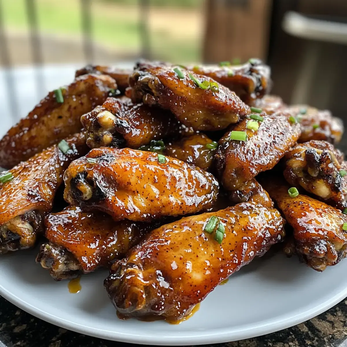 Geräucherte heiße Honig-Hähnchenflügel