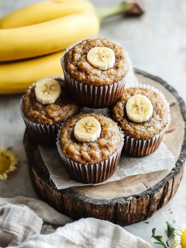 Gesunde Erdnussbutter Bananen Muffins