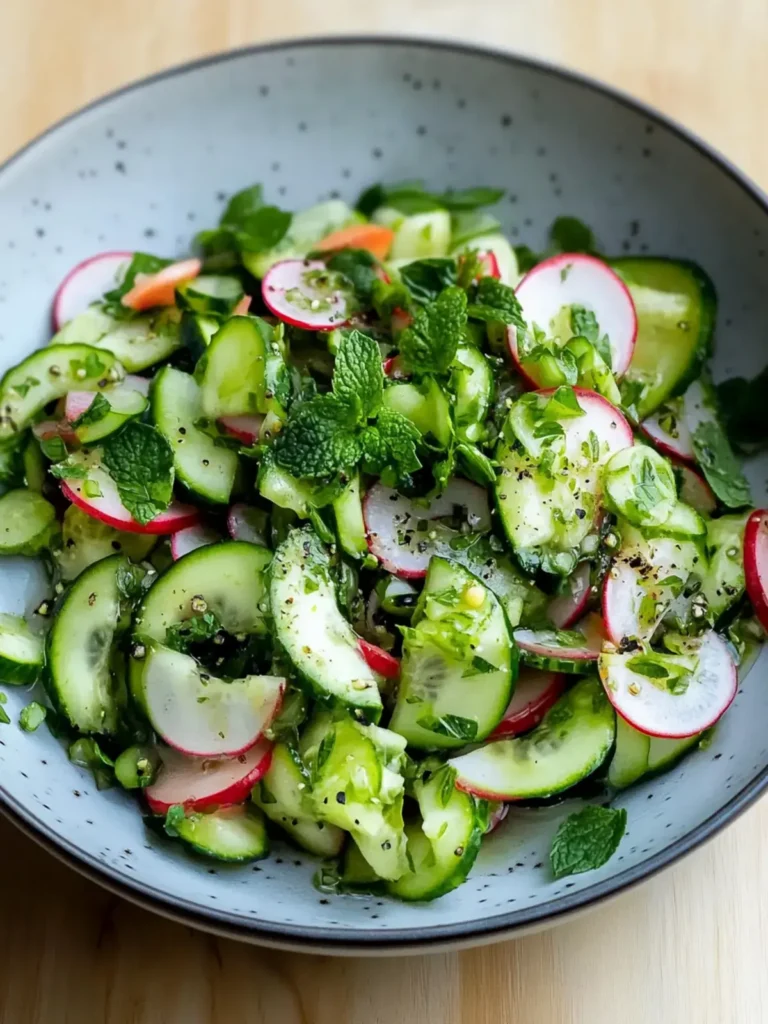 Gesunder Gurken und Minzsalat