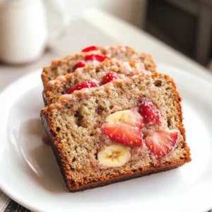 Gesundes Erdbeer-Bananenbrot