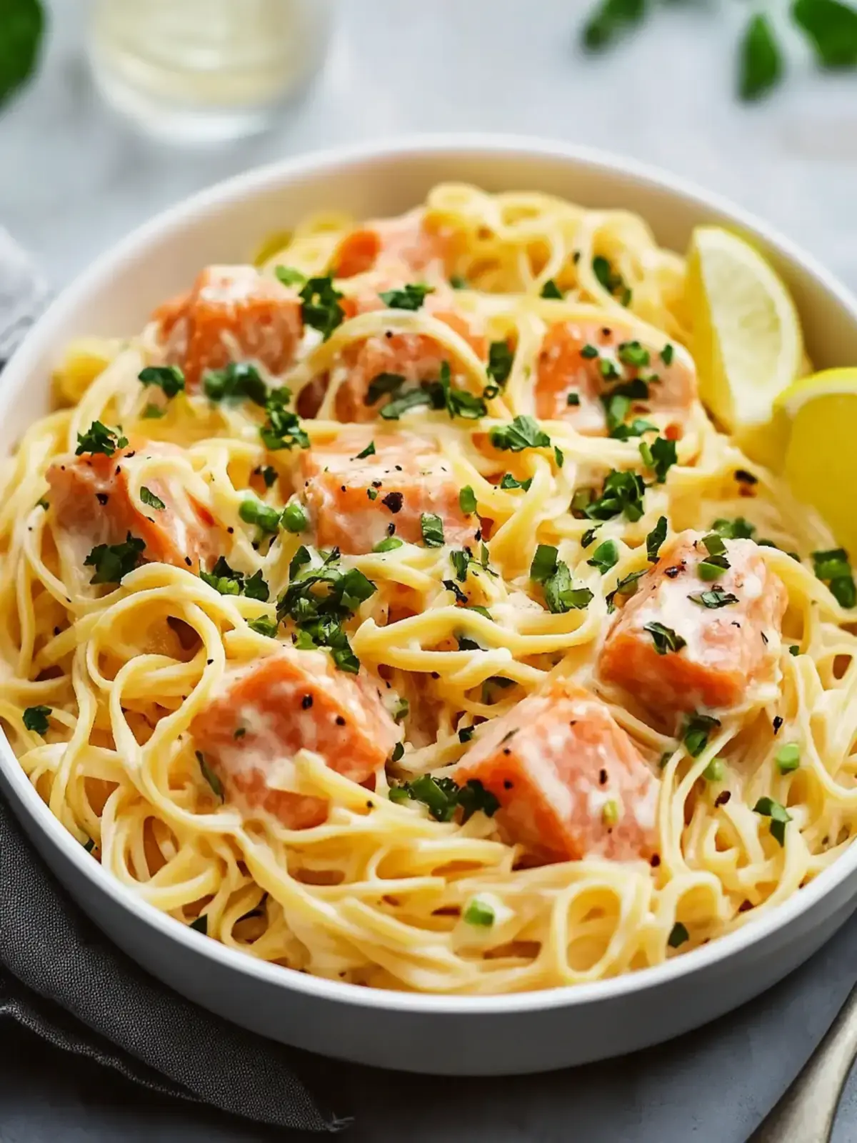 Gesündere Räucherlachs-Linguine