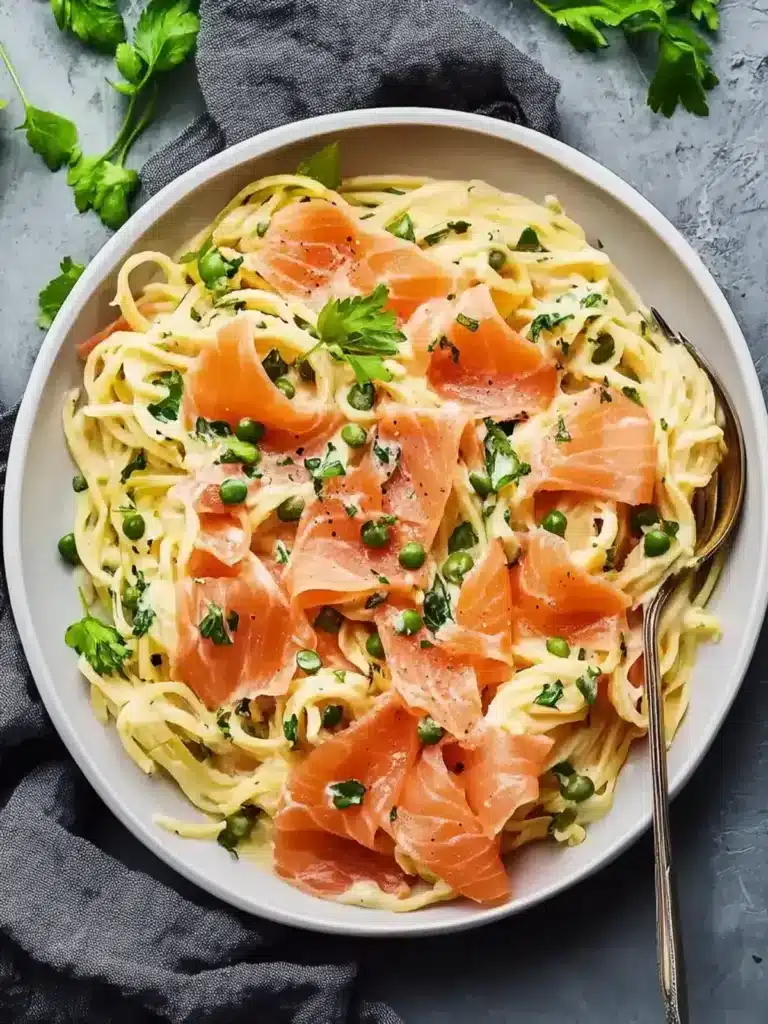 Gesündere Räucherlachs-Linguine