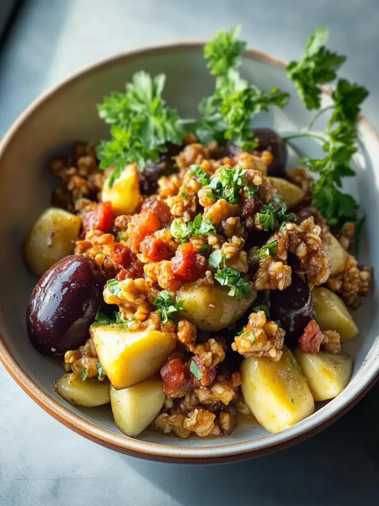 Gewürzter Auberginen-Walnuss-Eintopf