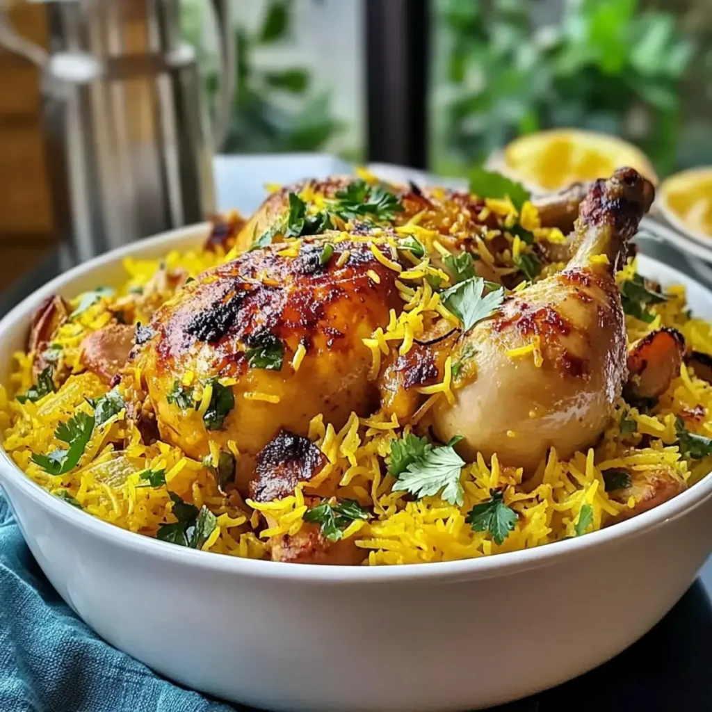 Goldenes Hähnchen Biryani
