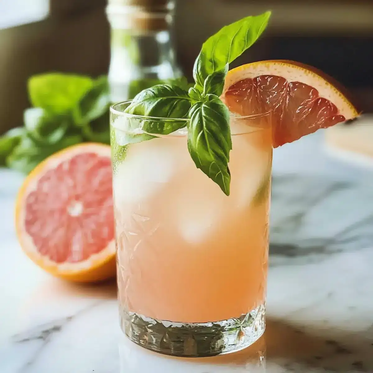 Grapefruit Basilikum Spritzer