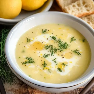 Griechische Ei-Zitronen-Suppe (Avgolemono)