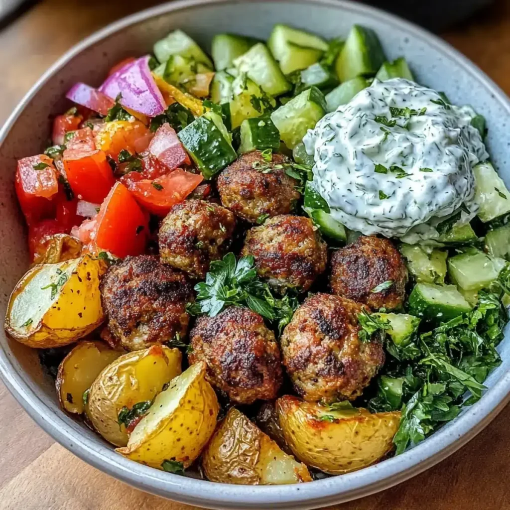Griechische Fleischbällchen Schüssel Rezept