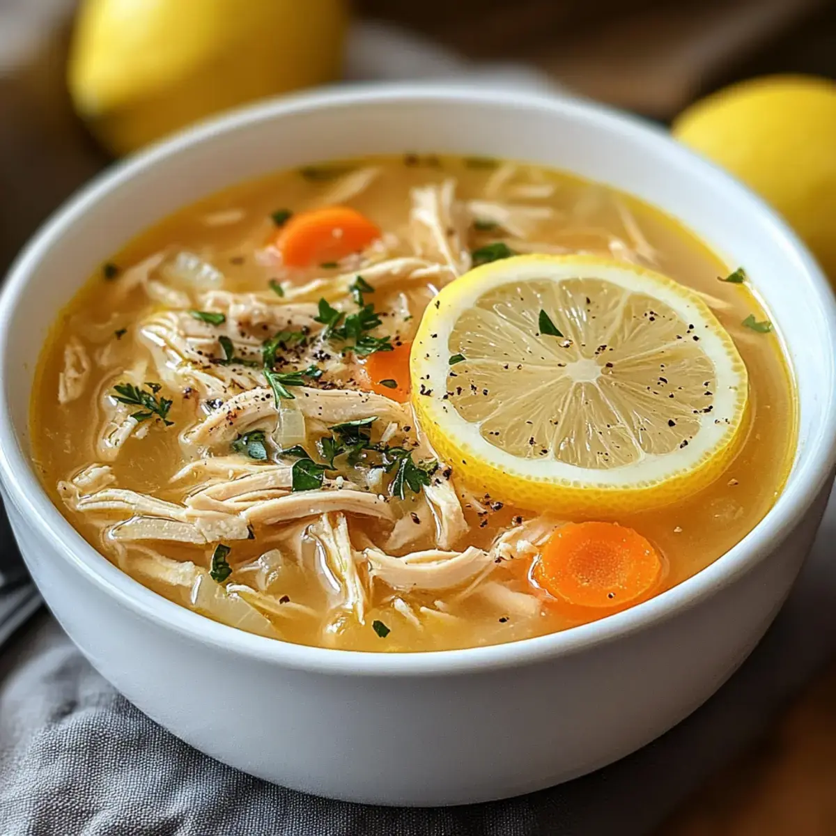 Griechische Zitronen-Hühnchen-Suppe