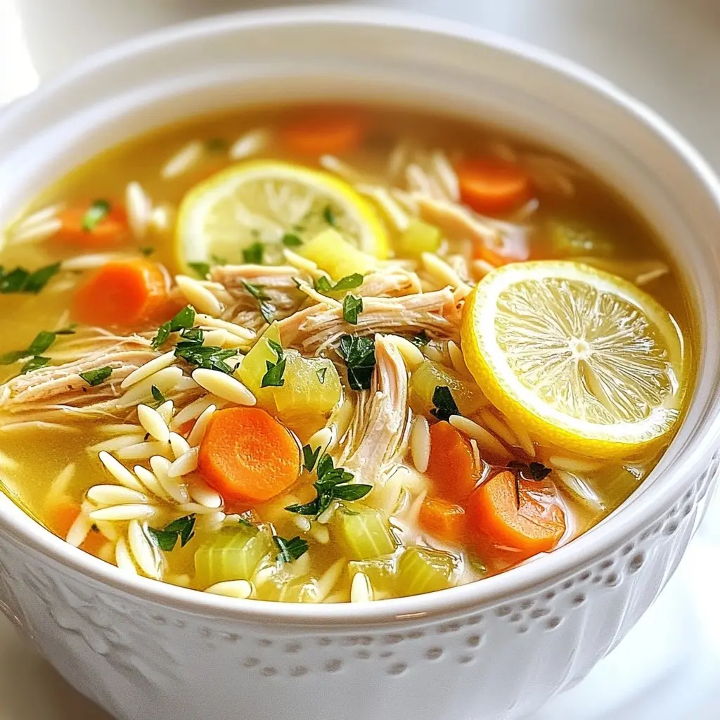 Griechische Zitronenhühnchensuppe