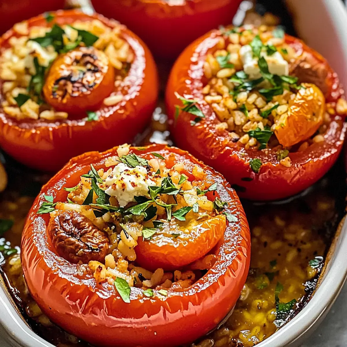 Griechische gefüllte Tomaten